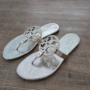 Tory Burch Soft Metallic Gold Sandal, Size 9